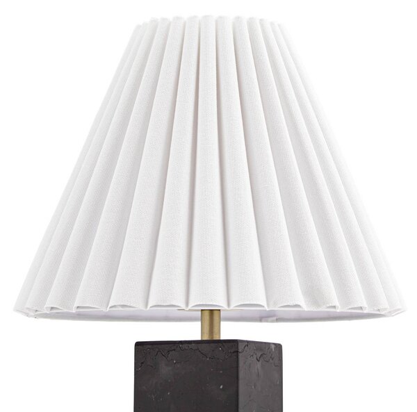Lampa stołowa Asher NOLA, biały / opal, salon / jadalnia, tkanina / materiał / jedwab, nowoczesny