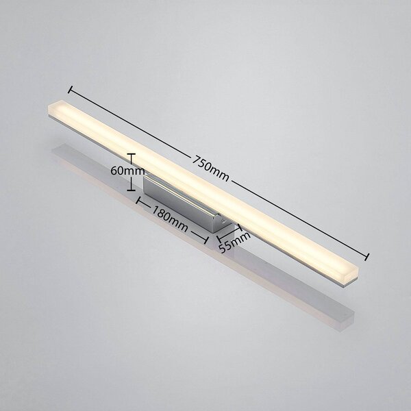Lampa sufitowa Levke Lindby, możliwość ściemniania, chromowy / srebrny, łazienka, tworzywo sztuczne, nowoczesny