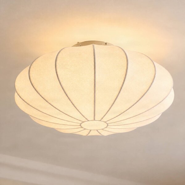 Lampa sufitowa Cliffort NOLA, możliwość ściemniania, biały / opal, salon / jadalnia, tkanina / materiał / jedwab, skandynawski
