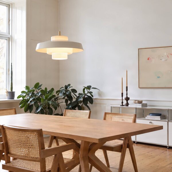 Lampa wisząca Rico NOLA, kremowy / amber, salon / jadalnia, metal, design