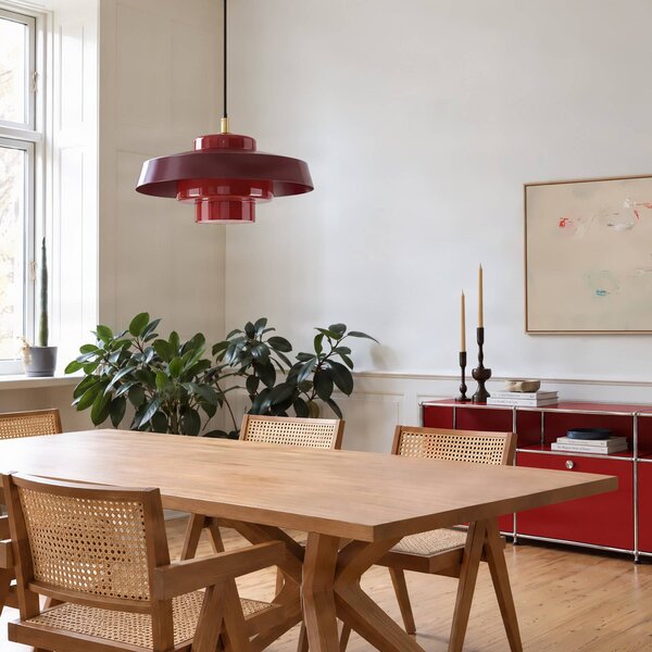 Lampa wisząca Rico NOLA, czerwony, salon / jadalnia, metal, design