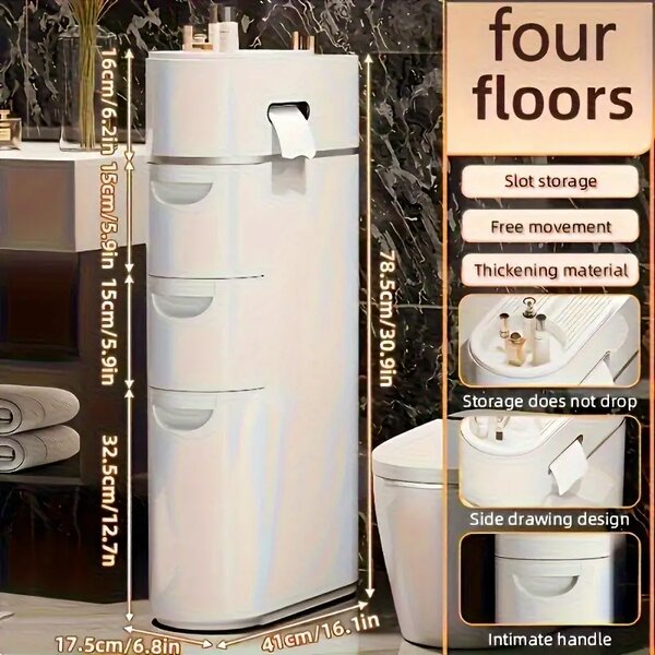 Storelux™ Luksusowa Półka Do Przechowywania Na Szczeliny Między Meblami – 4 Poziomy