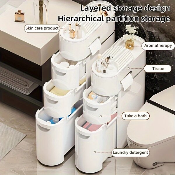 Storelux™ Luksusowa Półka Do Przechowywania Na Szczeliny Między Meblami – 4 Poziomy