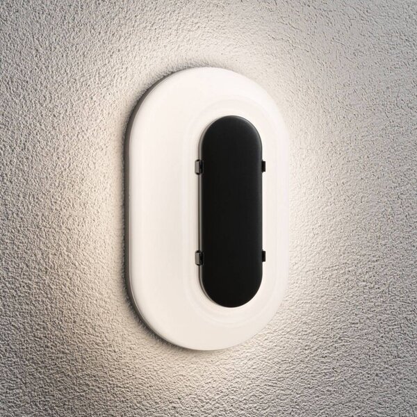 Paulmann Kinkiet zewnętrzny Elunor, możliwość ściemniania, czarny, tworzywo sztuczne, nowoczesny