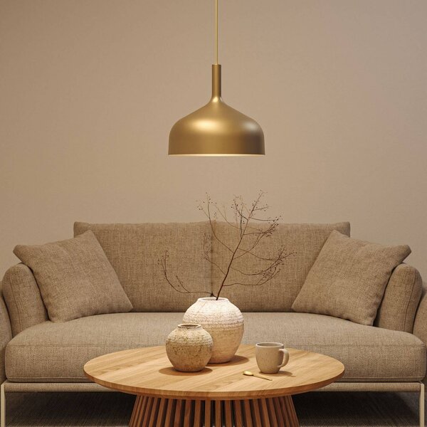 Paulmann Lampa wisząca Embla II, możliwość ściemniania, mosiężny / złoty, salon / jadalnia, metal, nowoczesny