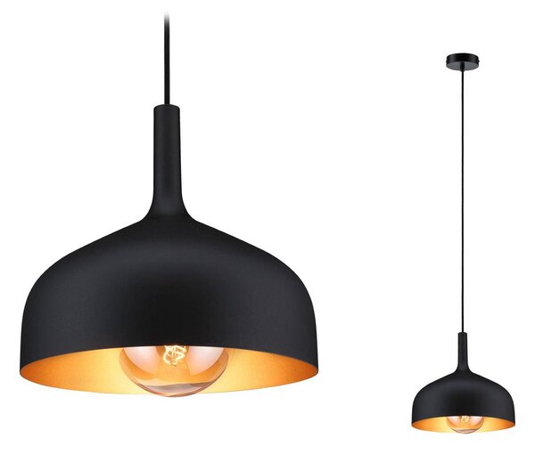 Paulmann Lampa wisząca Embla II, możliwość ściemniania, czarny, salon / jadalnia, metal, nowoczesny