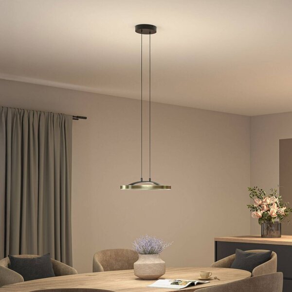 Paulmann Lampa wisząca Melira, możliwość ściemniania, czarny, salon / jadalnia, metal, nowoczesny