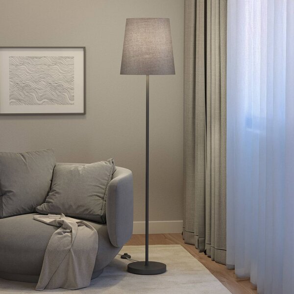 Paulmann Lampa stojąca Stellan, aluminiowy / szary / cynkowy, salon / jadalnia, metal, nowoczesny
