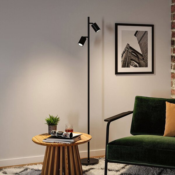 Paulmann Lampa stojąca Lirena, czarny, salon / jadalnia, metal, nowoczesny