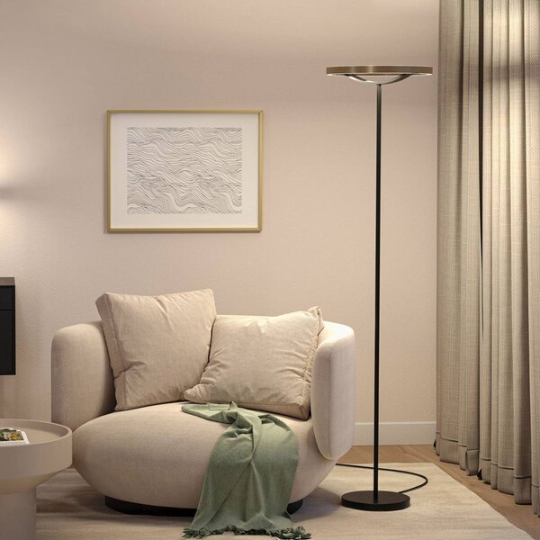 Paulmann Lampa stojąca Melira, możliwość ściemniania, czarny, salon / jadalnia, metal, nowoczesny