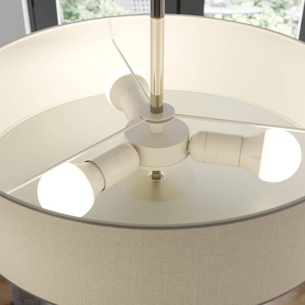 Lampa sufitowa Josia Lindby, możliwość ściemniania, biały / opal, przedpokój, tkanina / materiał / jedwab, nowoczesny
