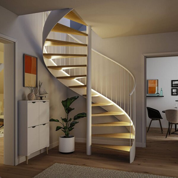 Paulmann Zestaw czujników MaxLED taśma Stair 5 m, 3 000 K, biały / opal, przedpokój, tworzywo sztuczne