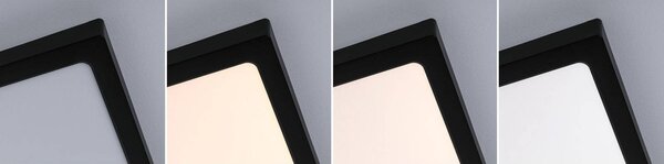 Paulmann Panel LED Abia 2, czarny, salon / jadalnia, tworzywo sztuczne, nowoczesny