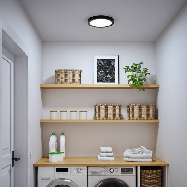 Paulmann Lampa sufitowa Abia 2, czarny, salon / jadalnia, tworzywo sztuczne, nowoczesny