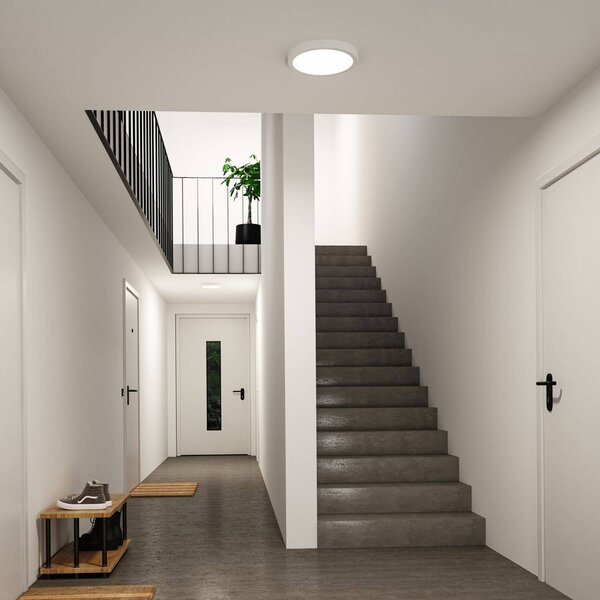 Paulmann Lampa sufitowa Abia 2, biały / opal, salon / jadalnia, tworzywo sztuczne, nowoczesny