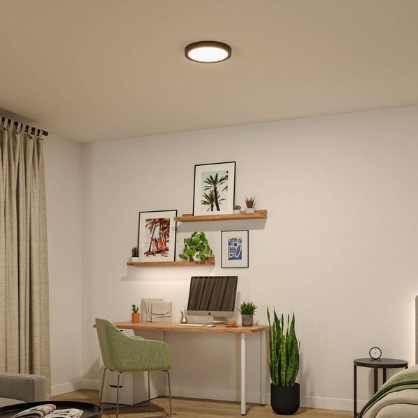 Paulmann Lampa sufitowa Abia 2, czarny, salon / jadalnia, tworzywo sztuczne, nowoczesny