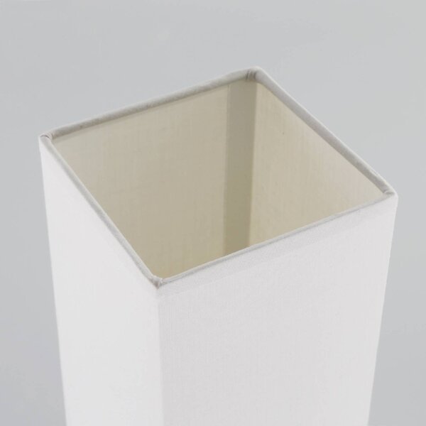 Lampa stołowa Julina Lindby, aluminiowy / szary / cynkowy, sypialnia, tkanina / materiał / jedwab, nowoczesny