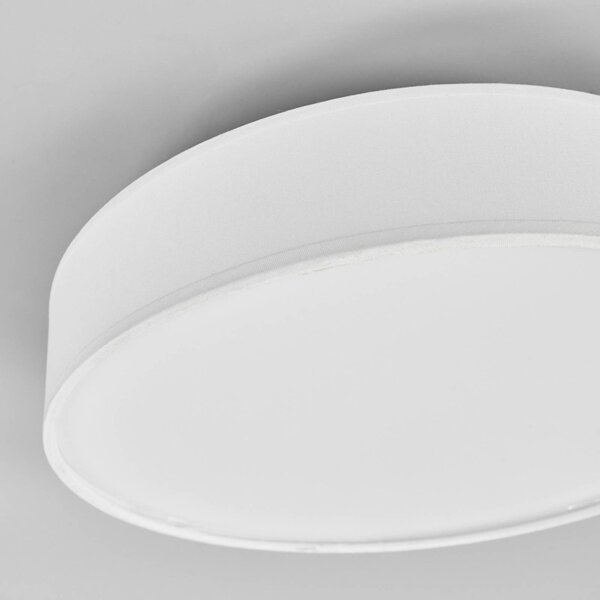 Lampa sufitowa Saira Lindby, biały / opal, salon / jadalnia, tkanina / materiał / jedwab, nowoczesny