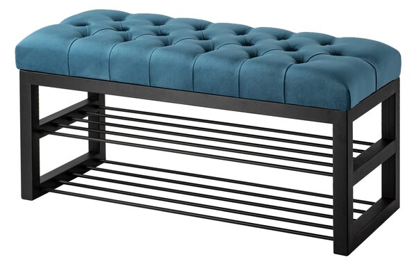 Ławka Pikowana do przedpokoju Industrialna SHELF LOREN - LOFT