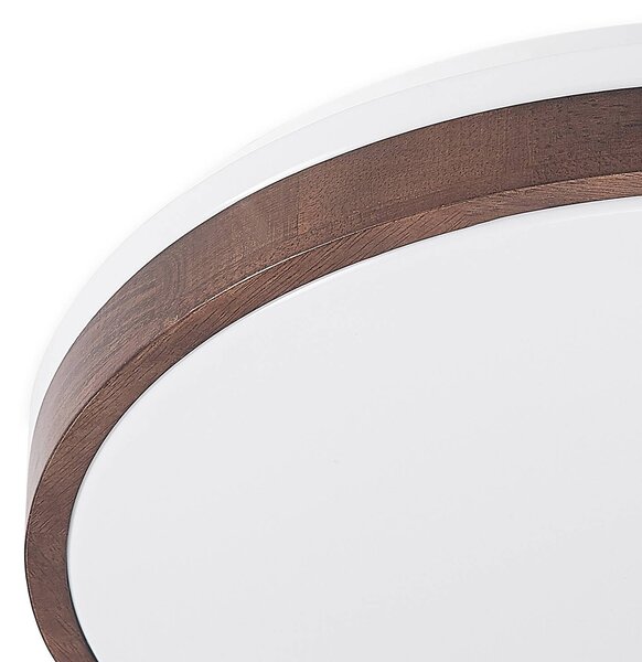 Lampa sufitowa LED Hudsona Lindby, możliwość ściemniania, ciemne drewno, salon / jadalnia, drewno, nowoczesny