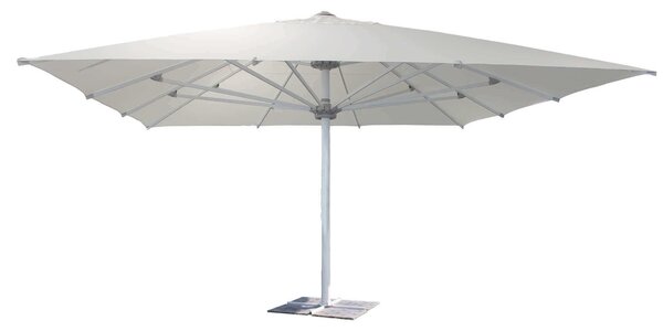 Duy parasol ogrodowy 5x5 m z teleskopowym supkiem centralnym z aluminium i czasz z poliestru Sagitta – biay