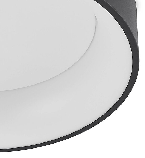 Lampa sufitowa LED Aleksi Arcchio, możliwość ściemniania, czarny, kuchnia, metal, nowoczesny