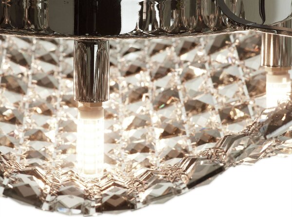 Schuller Valencia Lampa sufitowa kryształowa SATEN, przezroczysty / transparentny, salon / jadalnia, kryształ