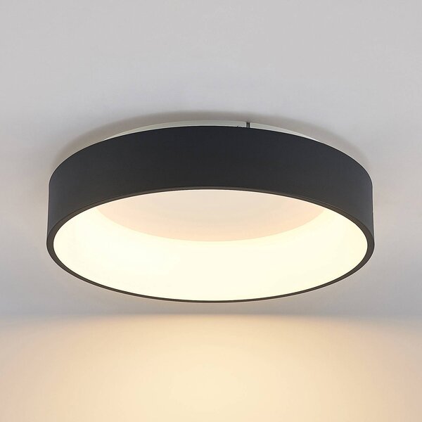 Lampa sufitowa LED Aleksi Arcchio, możliwość ściemniania, czarny, kuchnia, metal, nowoczesny