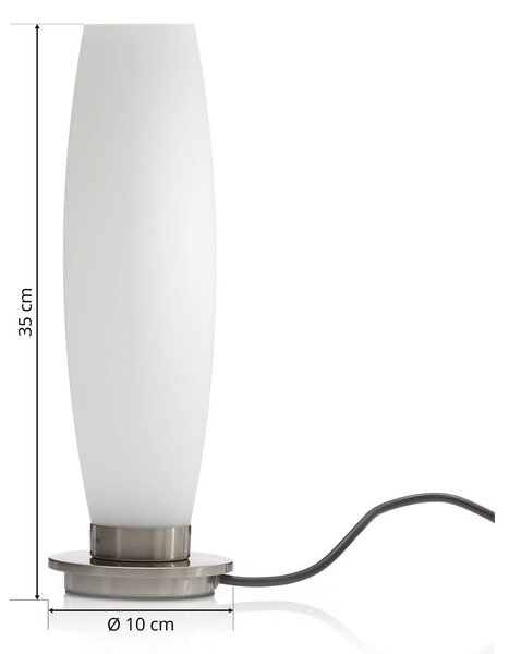 Paul Neuhaus Lampa stołowa LED Tyra, możliwość ściemniania, salon / jadalnia, szkło, nowoczesny