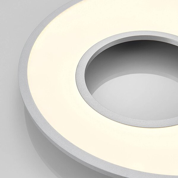 Lampa sufitowa LED Durun Lucande, możliwość ściemniania, aluminiowy / szary / cynkowy, kuchnia, tworzywo sztuczne, nowoczesny