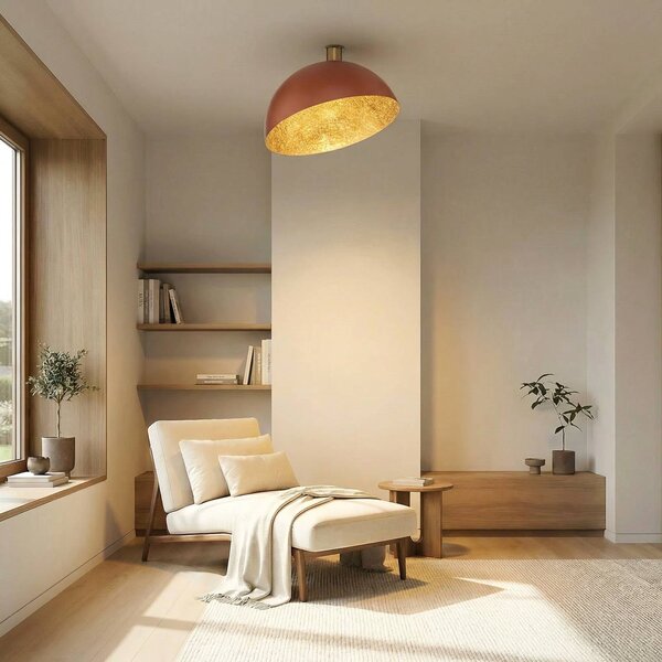 Lampa sufitowa Sfera SIGMA, możliwość ściemniania, czerwony, salon / jadalnia, metal