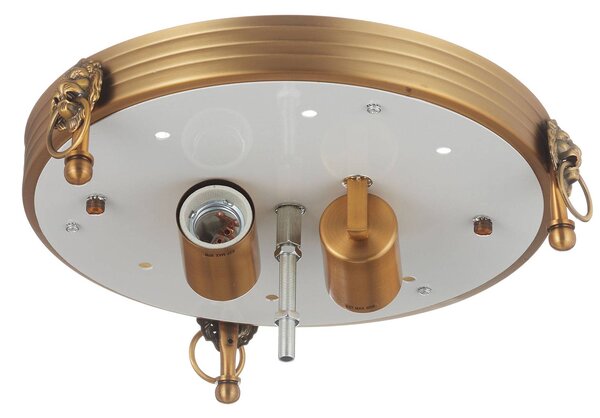 ORION Lampa sufitowa Rocca, możliwość ściemniania, brązowy / mosiężny, salon / jadalnia, metal, antyczny