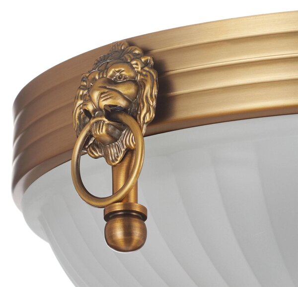 ORION Lampa sufitowa Rocca, możliwość ściemniania, brązowy / mosiężny, salon / jadalnia, metal, antyczny