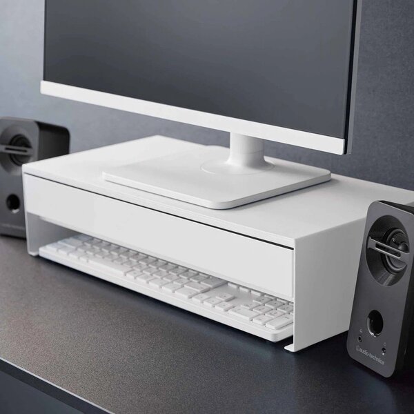 Biały metalowy stojak na monitor Tower – YAMAZAKI