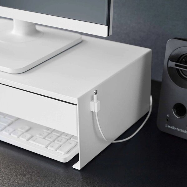 Biały metalowy stojak na monitor Tower – YAMAZAKI