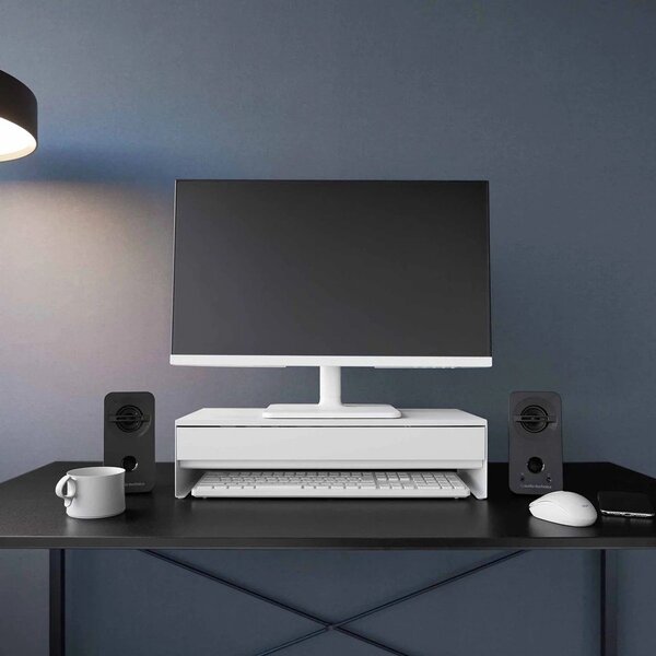 Biały metalowy stojak na monitor Tower – YAMAZAKI