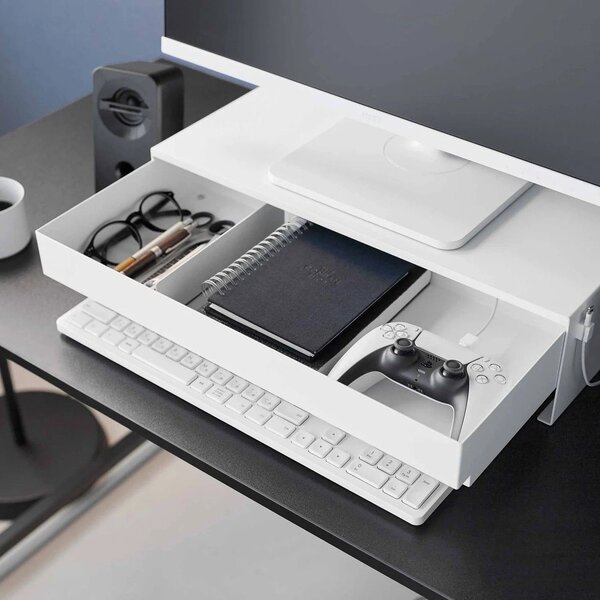 Biały metalowy stojak na monitor Tower – YAMAZAKI