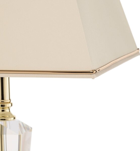 ORION Lampa stołowa Veronique, kremowy / amber, salon / jadalnia, kryształ