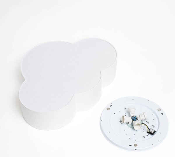 Lampa sufitowa Cloud TK Lighting, możliwość ściemniania, biały / opal, salon / jadalnia, tkanina / materiał / jedwab, młodzieżowy