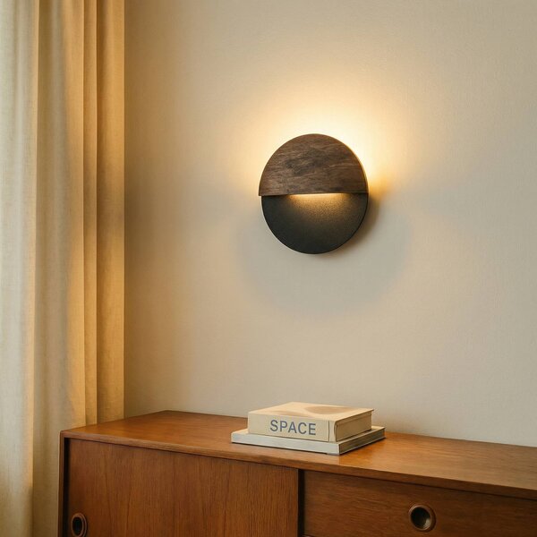 Kinkiet LED Luna S SIGMA, czarny, salon / jadalnia, metal, nowoczesny