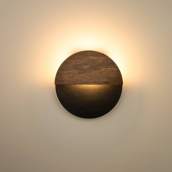 Kinkiet LED Luna S SIGMA, czarny, salon / jadalnia, metal, nowoczesny
