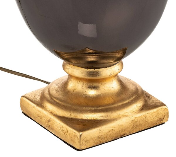 Lampa stołowa Mozart ONLI, mosiężny / złoty, salon / jadalnia, tkanina / materiał / jedwab, antyczny