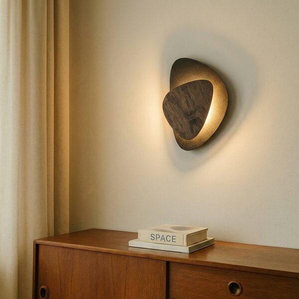 Kinkiet LED Pedra SIGMA, czarny, salon / jadalnia, metal, nowoczesny