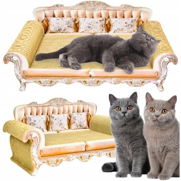Drapak tekturowy dla kota sofa legowisko karton kanapa leżak kartonowy