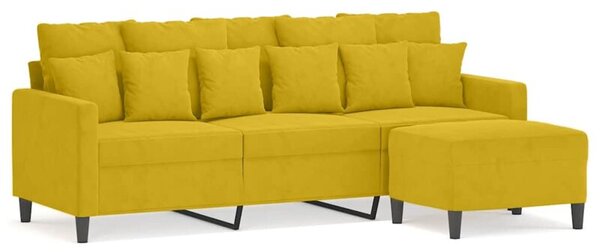 Sofa 3-osobowa z podnÃ³Å¼kiem, Å¼Ã³Åta, 180 cm, aksamit