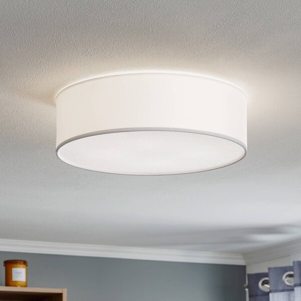 Lampa sufitowa Rondo TK Lighting, możliwość ściemniania, biały / opal, sypialnia, tkanina / materiał / jedwab, nowoczesny