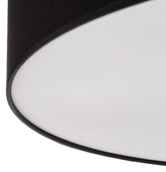 Lampa sufitowa Rondo TK Lighting, możliwość ściemniania, czarny, sypialnia, tkanina / materiał / jedwab, nowoczesny