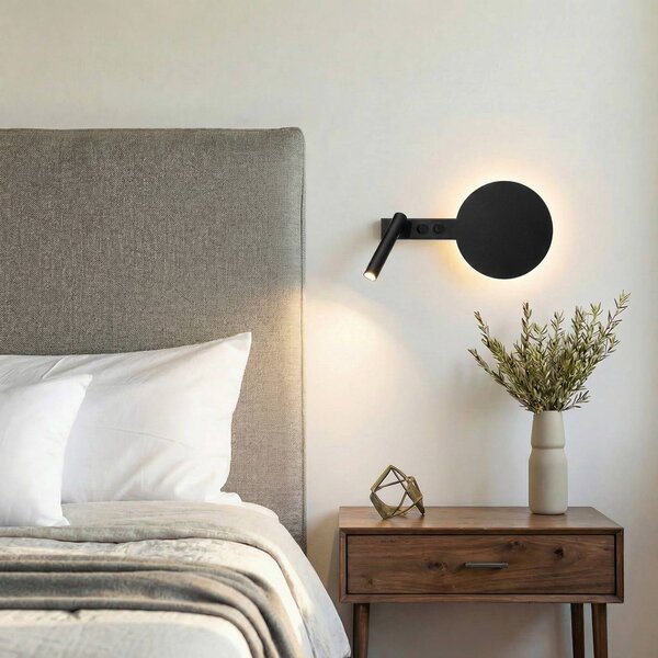 Kinkiet Hotel Mood B SIGMA, czarny, sypialnia, metal, nowoczesny