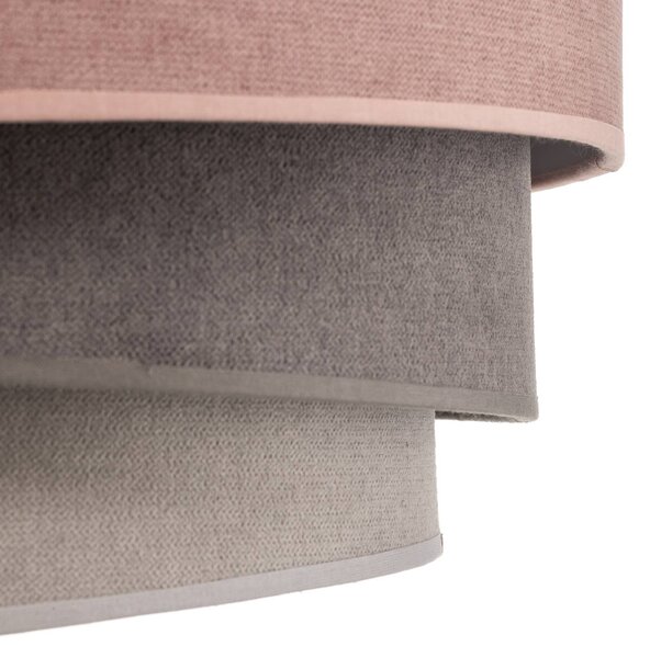 Lampa sufitowa Pastell Trio Duolla, możliwość ściemniania, fioletowy / różowy / bladoróżowy, salon / jadalnia, tkanina / materiał / jedwab, nowoczesny