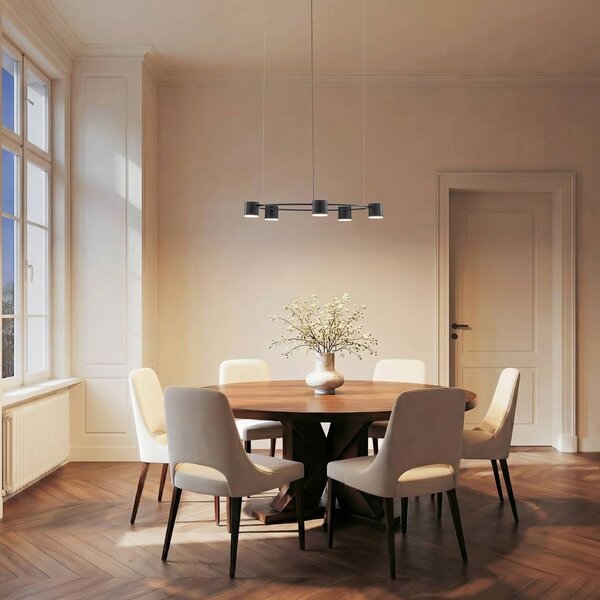 Lampa wisząca Kodo SIGMA, możliwość ściemniania, czarny, salon / jadalnia, metal, nowoczesny
